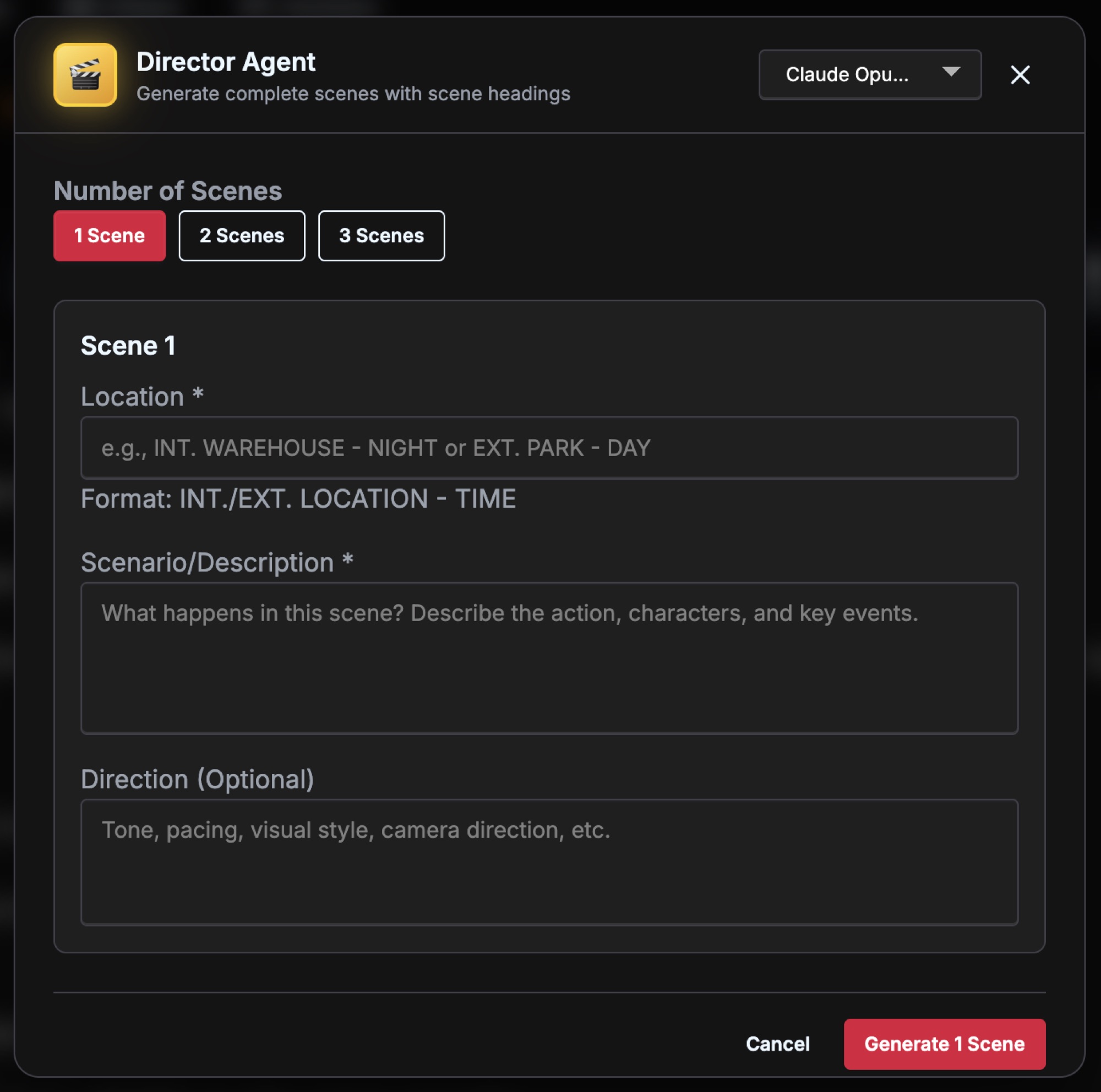 Director agent output example
