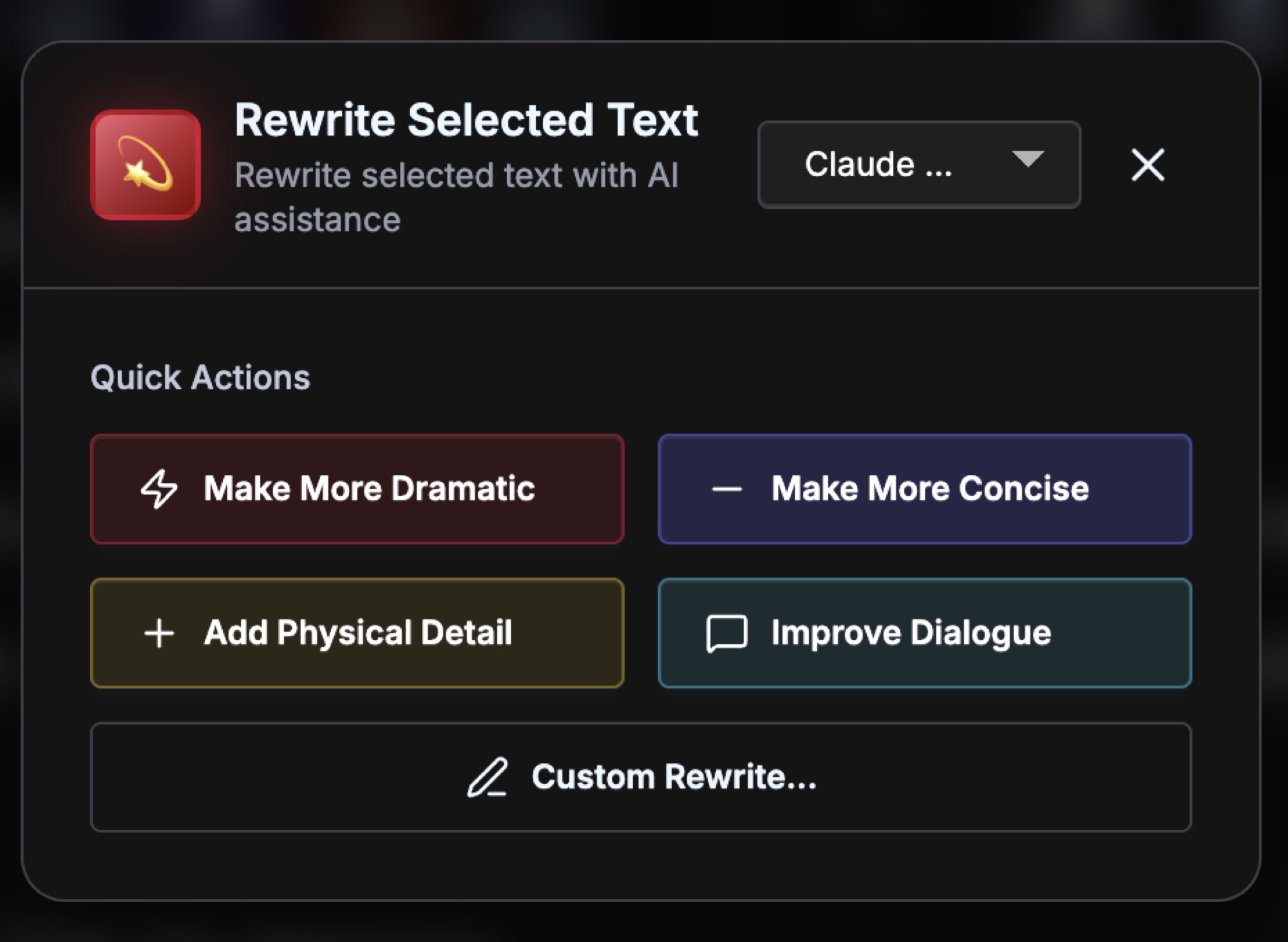 Rewrite agent output example
